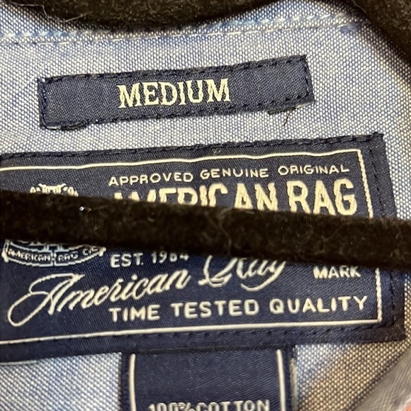 Men’s American Rag Button Down Shirt Medium - Picture 8 of 9